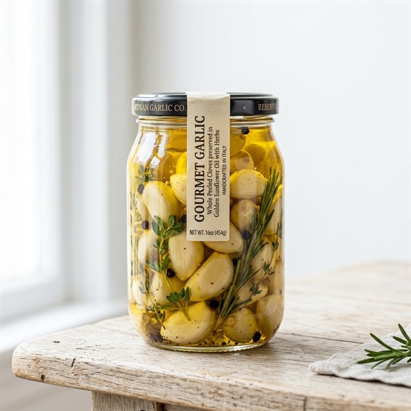 Knoblauch in Sonnenblumenöl